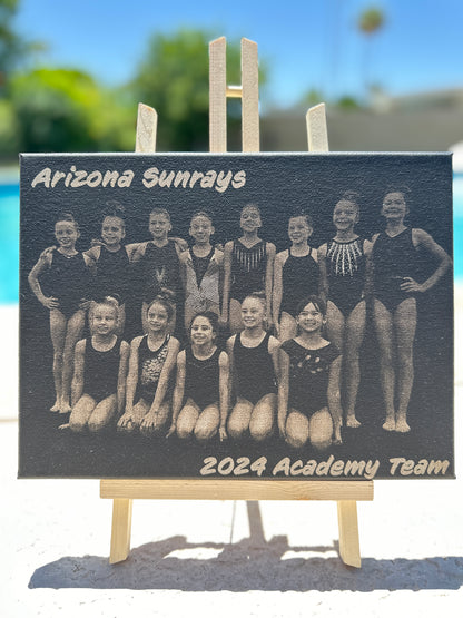 Custom Painted and Engraved Canvas - 10"x10"