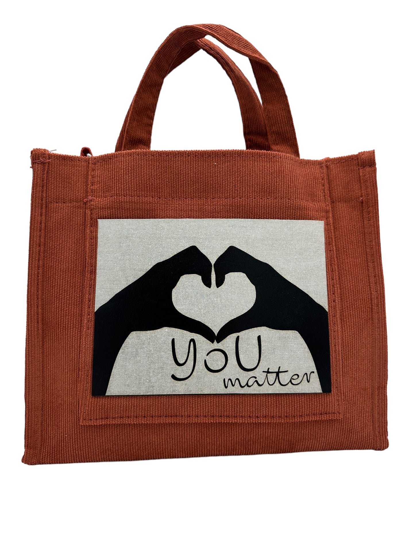 You Matter Corduroy Handbag